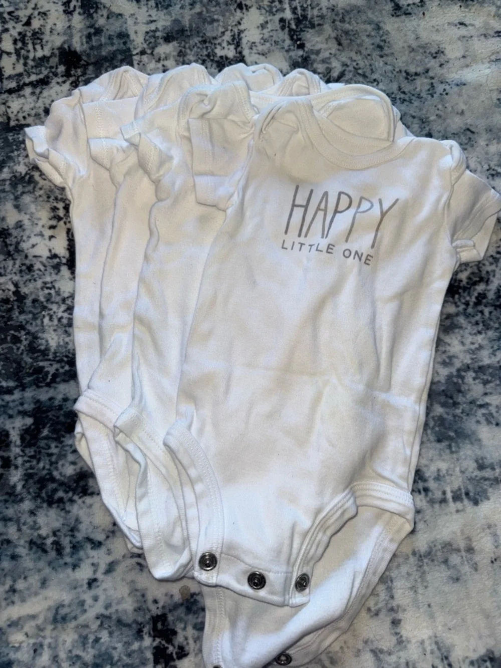 Baby‎ Onesies 5 Pack 3M White Neutral Bodysuits
